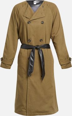 Gladys Contrast Back Trench Jacket in Olive/Black Bandier