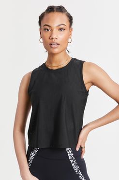 Anthem Crop Tank Top in Black Bandier