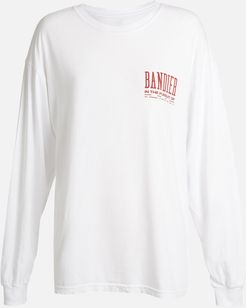 100% Cotton Bandier Long Sleeve in Optic White