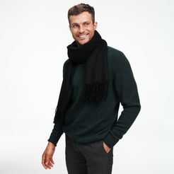 Cashmere Solid Scarf in Black