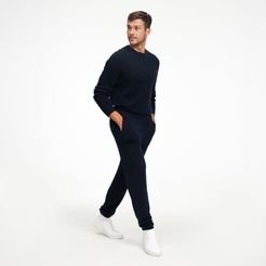 Recycled Cashmere Jogger in Navy