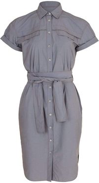 Poplin Button Collared Dress