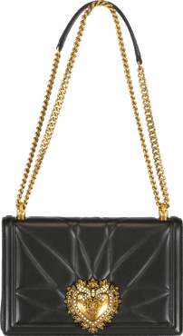 Black Devotion Medium Flap Chain Bag