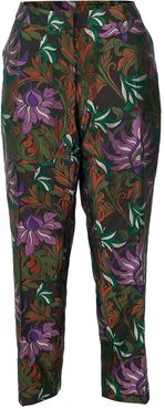 Poumas Flat Front Floral Trouser