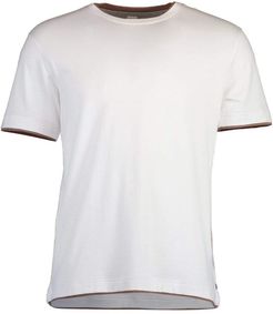 White and Camel Two-Tone T-Shirt