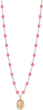 Madone Charm Classic Gigi Necklace - 16.5in - Pink