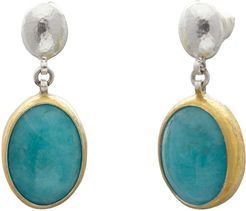 Amazonite Galapagos Sterling Silver Drop Earrings