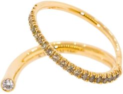 Rose Gold Crescendo Diamond Flare Ring