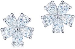 Cluster Floral Diamond Stud Earrings