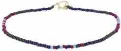 Blue Red Mix Bead Bracelet