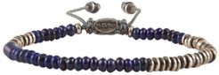 Round Table Stacked Mini Lapis Bracelet