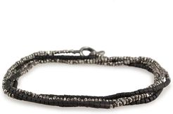 Mini Afghan Black Bead Horizon Bracelet/Necklace