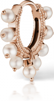 6.5mm Pearl Coronet Earring - Rose Gold