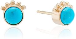 Squash Blossom Turquoise Studs