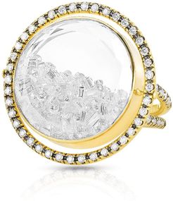 Movable Halo Diamond Shaker Ring