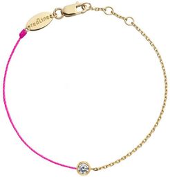 Pure Diamond Rose Cord and Chain Bracelet