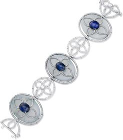 Blue Sapphire, Diamond and Jade Bracelet
