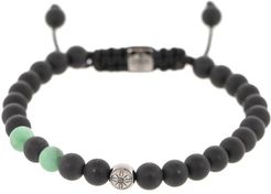 Emerald and Onyx Bead Bracelet