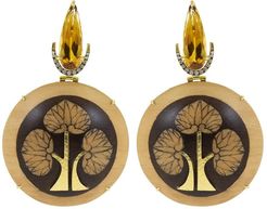 Obi Marquetry Tree Of Life Earrings