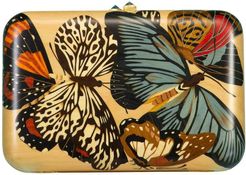 Blue Topaz and Marquetry Butterfly Clutch