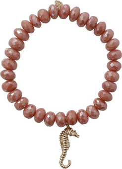 Seahorse Silverite Beaded Bracelet