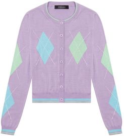 Argyle Intarsia Cashmere Cardigan