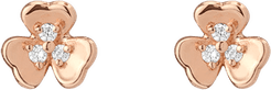 Clover Stud Earrings - Rose - 18K - One Size