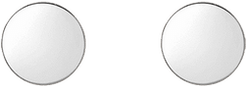 Mini Medallion Earring Studs - White - 18K - One Size