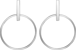 Circle Earrings - White - 18K - One Size
