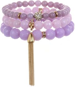 Lavender Color Karma Bracelet Set