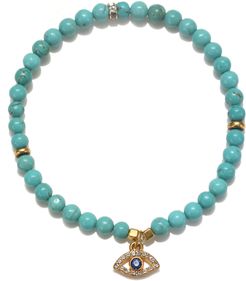 Mini Evil Eye Turquoise Color Karma Bracelet