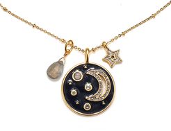 Moon & Stars 3-charm Talisman Necklace