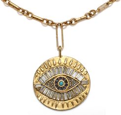 Super Evil Eye Talisman Medallion Necklace