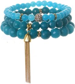 Turquoise Color Karma Bracelet Set