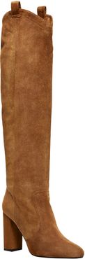 Bronco High-Heel Knee-High Western Boots