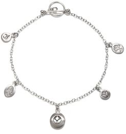 Silver Om, Hamsa, Lotus Charm Bracelet - Pieces Of You