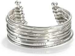 Small Silver Bangle Bracelet Cuff - Something Special