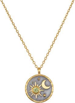 Celestial Birthstone Necklace - August