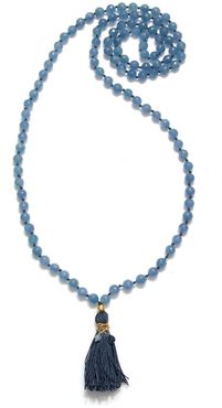 Mala Angelite and Blue Topaz - Many Truths