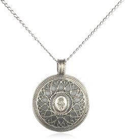 Silver Be Present Hamsa Necklace