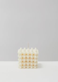Andrej Urem Lace Candle - Medium White