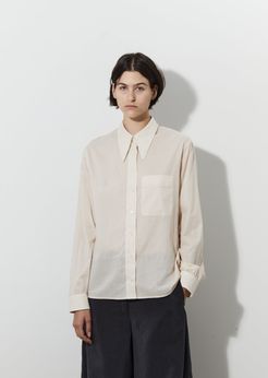 Lemaire Pointed Collar Shirt 009 Ivory Size: 40