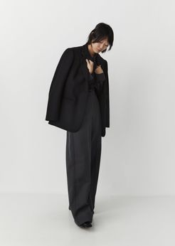 Lemaire Long Single Breasted Jacket  Black 999 Black Size: 40