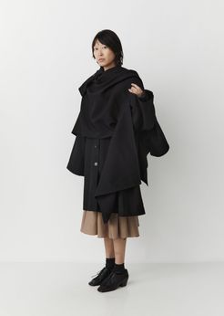 Lemaire Cape Coat 999 Black Size: X-Small