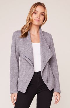 Off the Clock Brushed Knit Zip Front Jacket