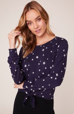 Star is Born Tie Front Sweatshirt