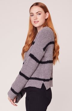 Chenille Deal Fuzzy Stripe Sweater