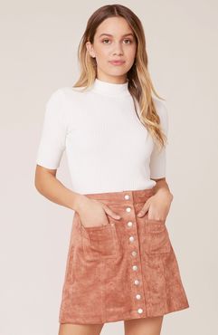 That 70's Skirt Button Mini Skirt