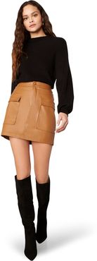 Leather Too Late Vegan Leather Mini Skirt