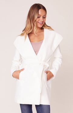 Take Cover Hooded Wrap Coat